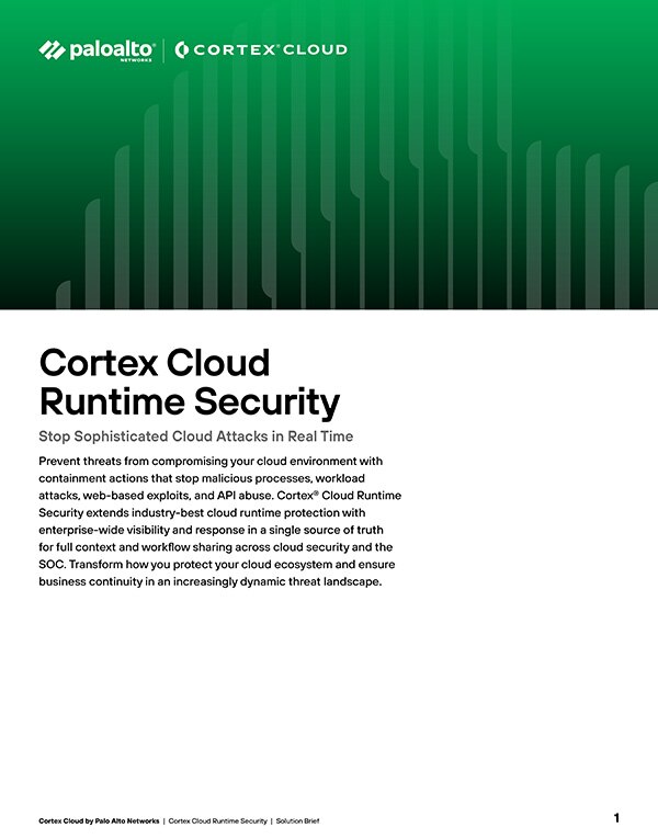 Seguridad en tiempo de ejecución en la nube de Cortex: defensa en tiempo real frente a los ataques en la nube
