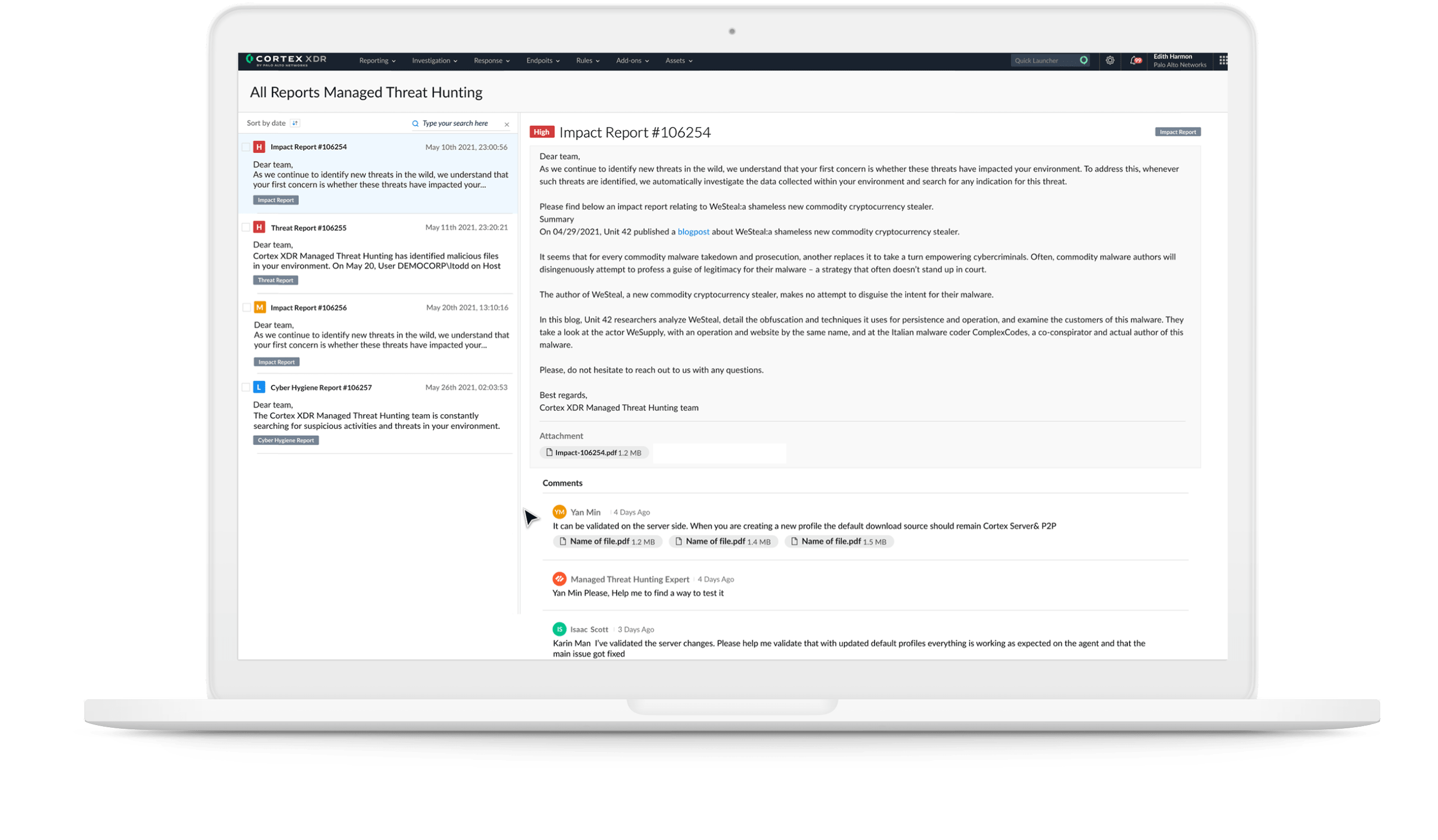 Deje que nuestros expertos de Unit 42 trabajen para usted