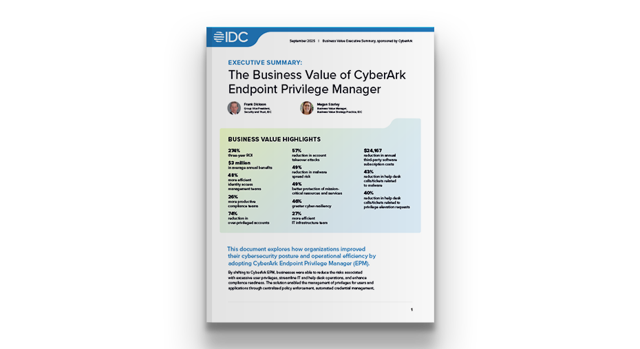 IDC Study: The Business Value of Idira Endpoint Privilege Manager (disponible en inglés)