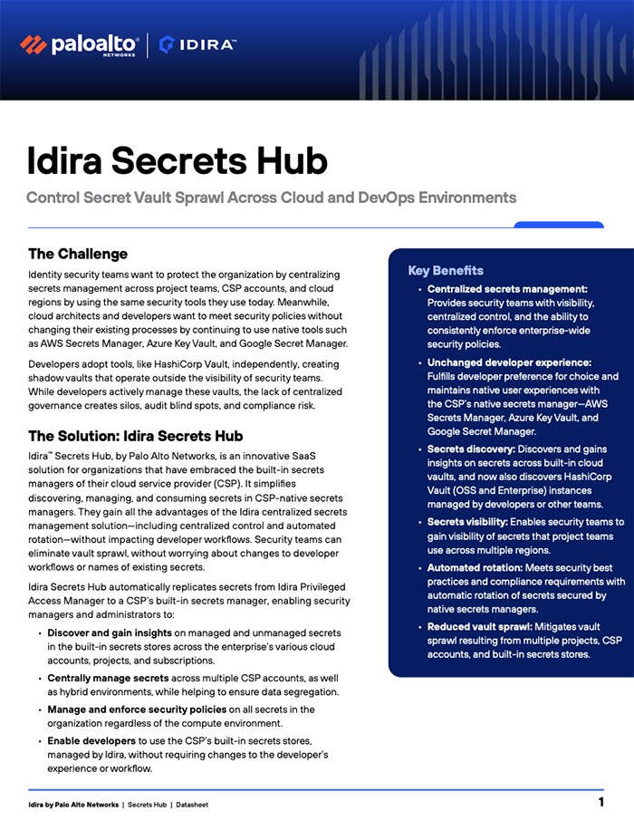 Ficha técnica de Secrets Hub