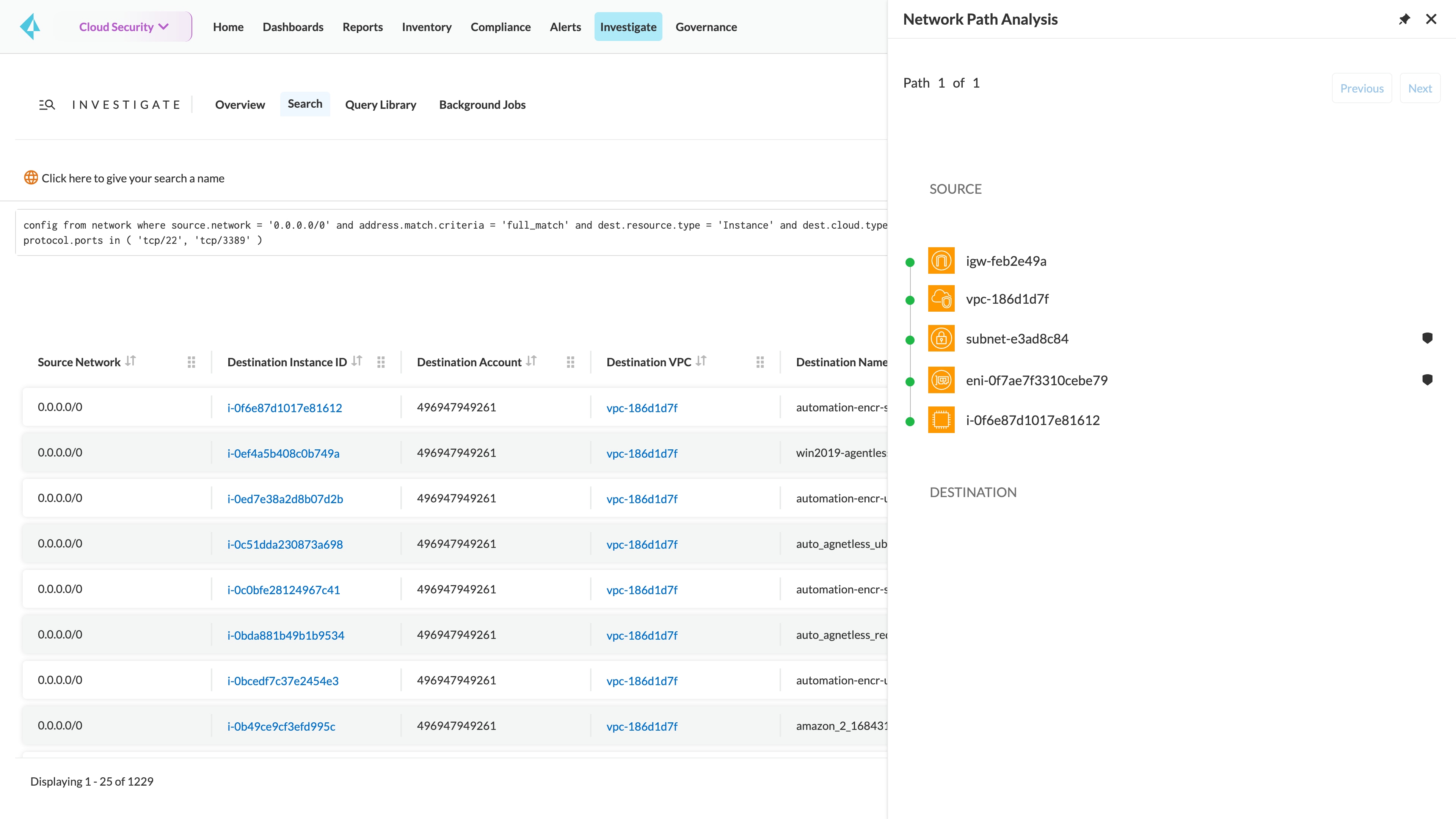 Imagen de back-end de Cloud Network Security