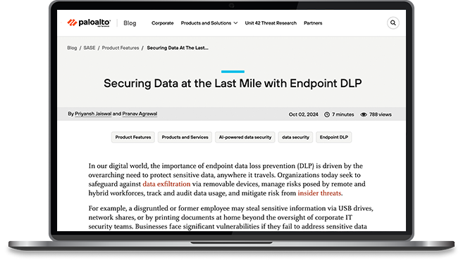 Protección de los datos en la última milla con Endpoint DLP