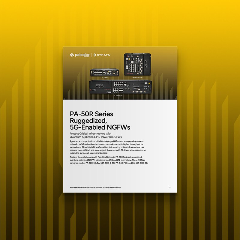 Serie PA-50R: NGFW resistentes y compatibles con redes 5G 